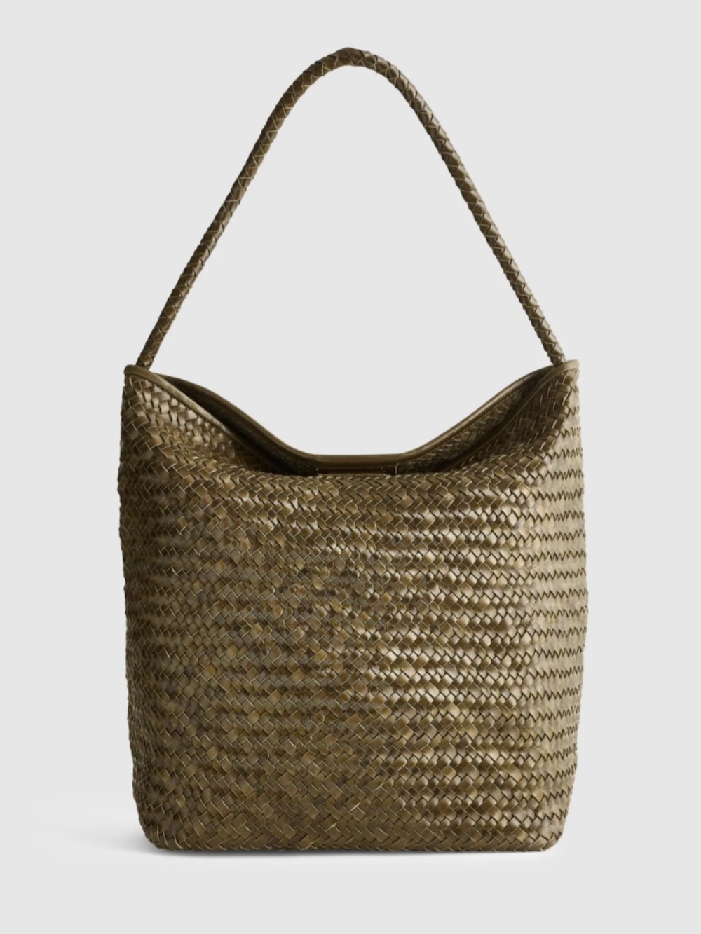 Madewell Signature Woven Bucket Bag in Faded Olive - Picture 7 of 8